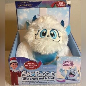 The Elf on the Shelf Santaverse SnoBiggie Little Grunt Yeti Plush & Book Set NEW